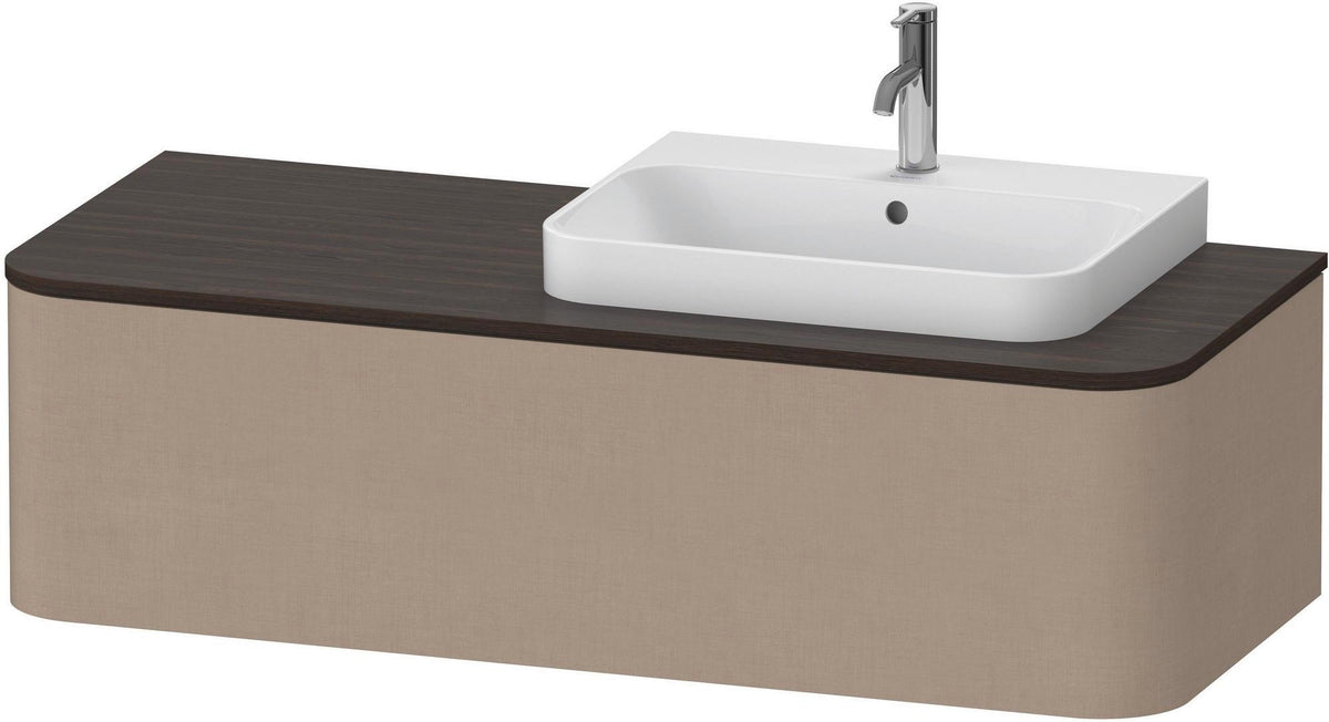 DURAVIT Happy D.2 Konsolenwaschtischunterbau 1300 mm taupe supermatt mit Tip-On und LED