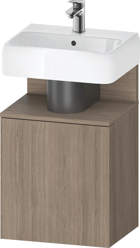 DURAVIT Qatego Waschtischunterbau 440 mm Eiche Terra Matt, 1 Tür links, Tip-On