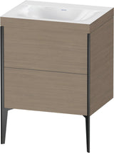 DURAVIT XViu c-bonded Waschtischunterbauset 610 mm Eiche mit 2 Auszügen