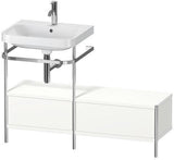 Duravit Happy D.2 Plus Waschtischset 1200 mm taupe supermatt – Einrichtungssystem Nussbaum rechts, bodenstehend, mit Hahnloch