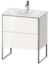 DURAVIT XSquare Waschtischunterbau 710 mm mit Auszug und Fußgestell – Weiß Matt