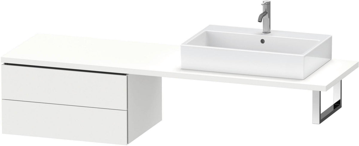 DURAVIT L-Cube Unterschrank 720 mm, 2 Schubkästen, weiß matt, wandhängend