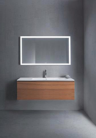 DURAVIT ME by Starck Möbelwaschtisch 1230 mm Weiß Seidenmatt mit Überlauf und 1 Hahnloch