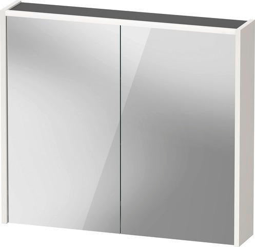 DURAVIT D-Code Spiegelschrank 800 mm mit LED-Beleuchtung, 2 Türen, Eiche Marmor