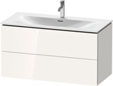 DURAVIT L-Cube Waschtischunterbau, wandhängend, 1020 mm, 2 Schubkästen, weiß matt