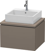 DURAVIT L-Cube Konsolenwaschtischunterbau 620 mm betongrau matt, 1 Auszug, wandhängend