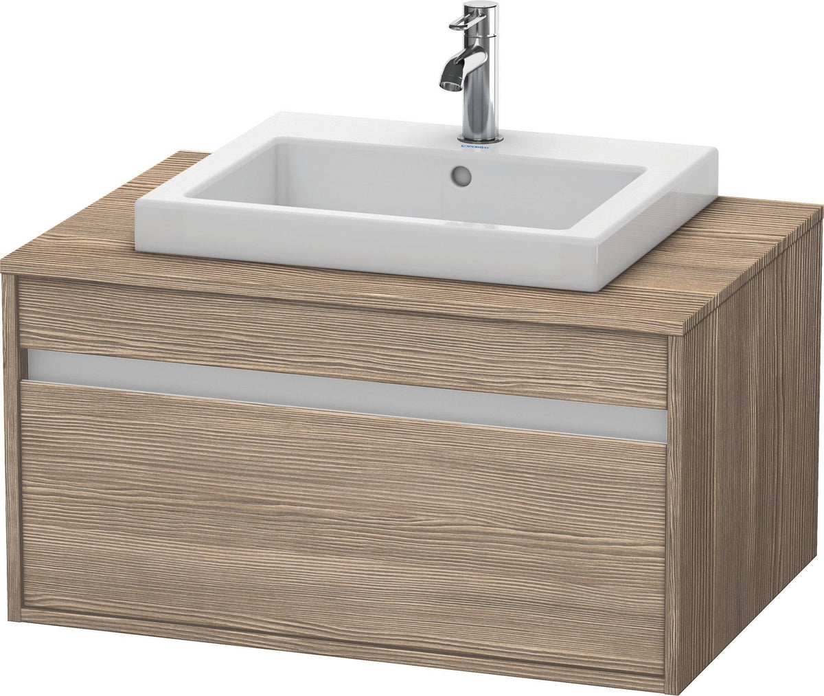 DURAVIT Ketho Waschtischunterbau 800 mm Eiche Terra – Wandhängend mit 1 Auszug