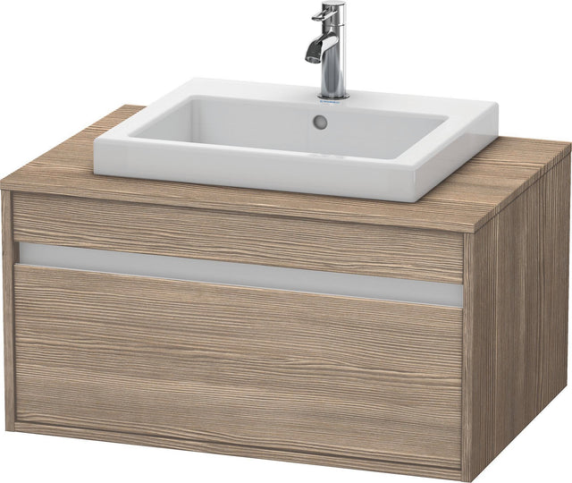 DURAVIT Ketho Waschtischunterbau 800 mm Eiche Terra – Wandhängend mit 1 Auszug