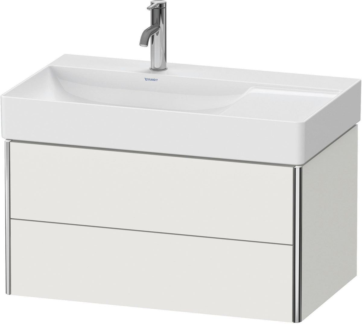 Duravit XSquare Waschtischunterbau 784 mm wandhängend, 2 Schubkästen, weiß matt, mit Tip-On-Technik