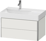 Duravit XSquare Waschtischunterbau 784 mm wandhängend, 2 Schubkästen, weiß matt, mit Tip-On-Technik