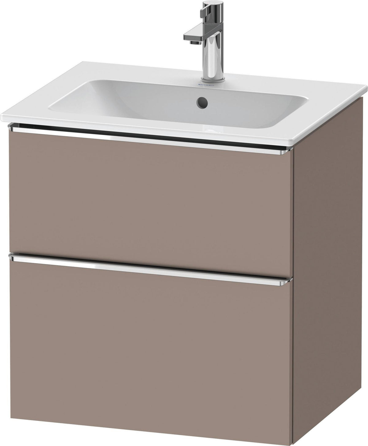 DURAVIT D-Neo Waschtischunterbau 610 mm Eiche Schwarz mit Bronze Griff – wandhängend