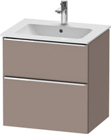 DURAVIT D-Neo Waschtischunterbau 610 mm Eiche Schwarz mit Bronze Griff – wandhängend