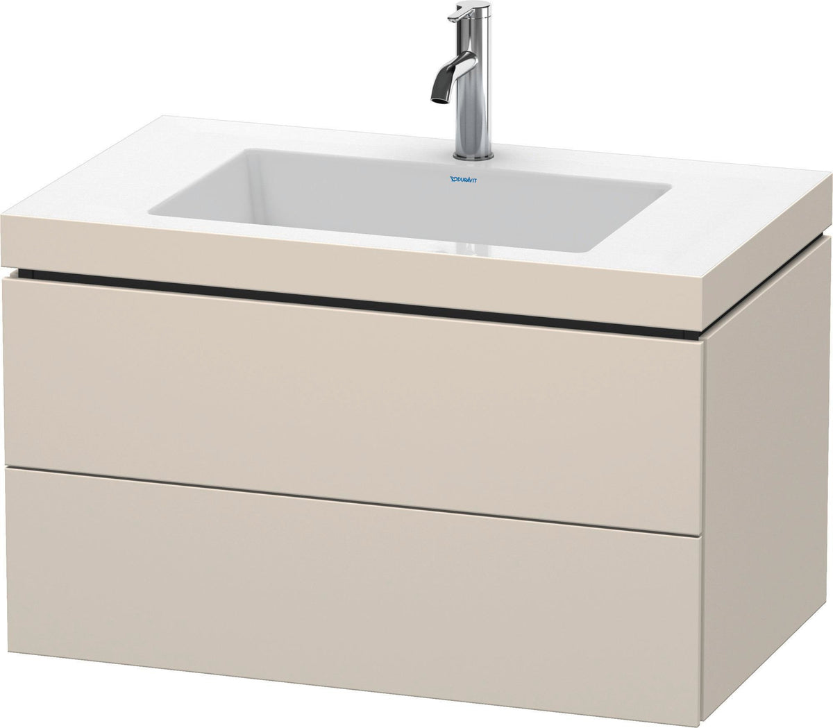 DURAVIT L-Cube c-bonded Waschtischset 800 mm wandhängend mit 2 Schubkästen und Tip-on-Technik