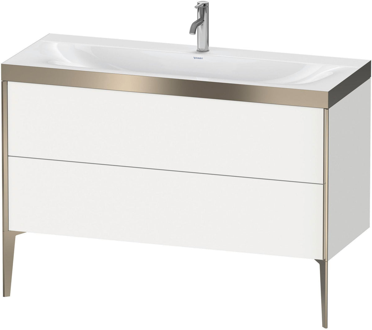 DURAVIT XViu c-bonded Waschtischset 1200 mm weiß mit Push-Open und Soft-Close