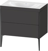 DURAVIT XViu c-bonded Waschtischset 800 mm mit 2 Auszügen, bodenstehend, Soft-Close