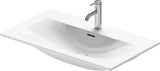 Duravit Viu Möbelwaschtisch 830 mm, weiß, mit Überlauf und Hahnlochbank