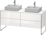 Duravit XSquare Waschtischunterbau 1600 mm mit Fußgestell und Höhenausgleich in s-matt