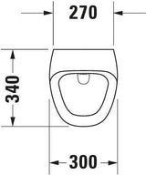 DURAVIT DuraStyle Urinal 300x340mm Zulauf hinten absaugend ohne Fliege weiß