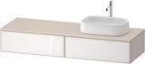 Duravit Zencha Konsolen-Waschtischunterbau 1600 mm Eiche Anthrazit mit 2 Auszügen