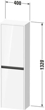 Duravit Ketho.2 Halbhochschrank 1320 mm Eiche Terra Matt, Türanschlag links