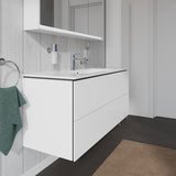Duravit L-Cube Waschtischunterbau 1220 mm taupe matt mit 2 Schubkästen und Tip-On-Technik