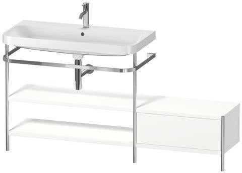 Duravit Happy D.2 Plus Waschtischunterbau 1600 mm mit Metallkonsole und Möbelwaschtisch