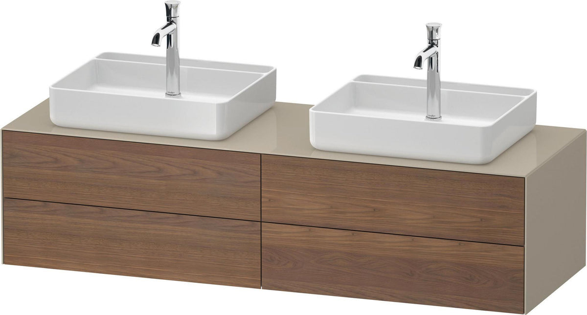 Duravit White Tulip Waschtischunterbau 1600 mm Nussbaum links von Philippe Starck