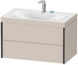 Duravit Möbelwaschtischset XVIU 800x480mm Chaos mit Unterbau wandhängend und Keramikwaschtisch Viu