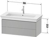 DURAVIT White Tulip Waschtischunterbau 984 mm, 2 Schubkästen, Weiß Seidenmatt, Philippe Starck