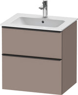 DURAVIT D-Neo Waschtischunterbau 610 mm Eiche Schwarz mit Bronze Griff – wandhängend
