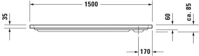 DURAVIT D-Code Duschwanne 1100x750x85 mm Weiß Sanitäracryl Rechteckig