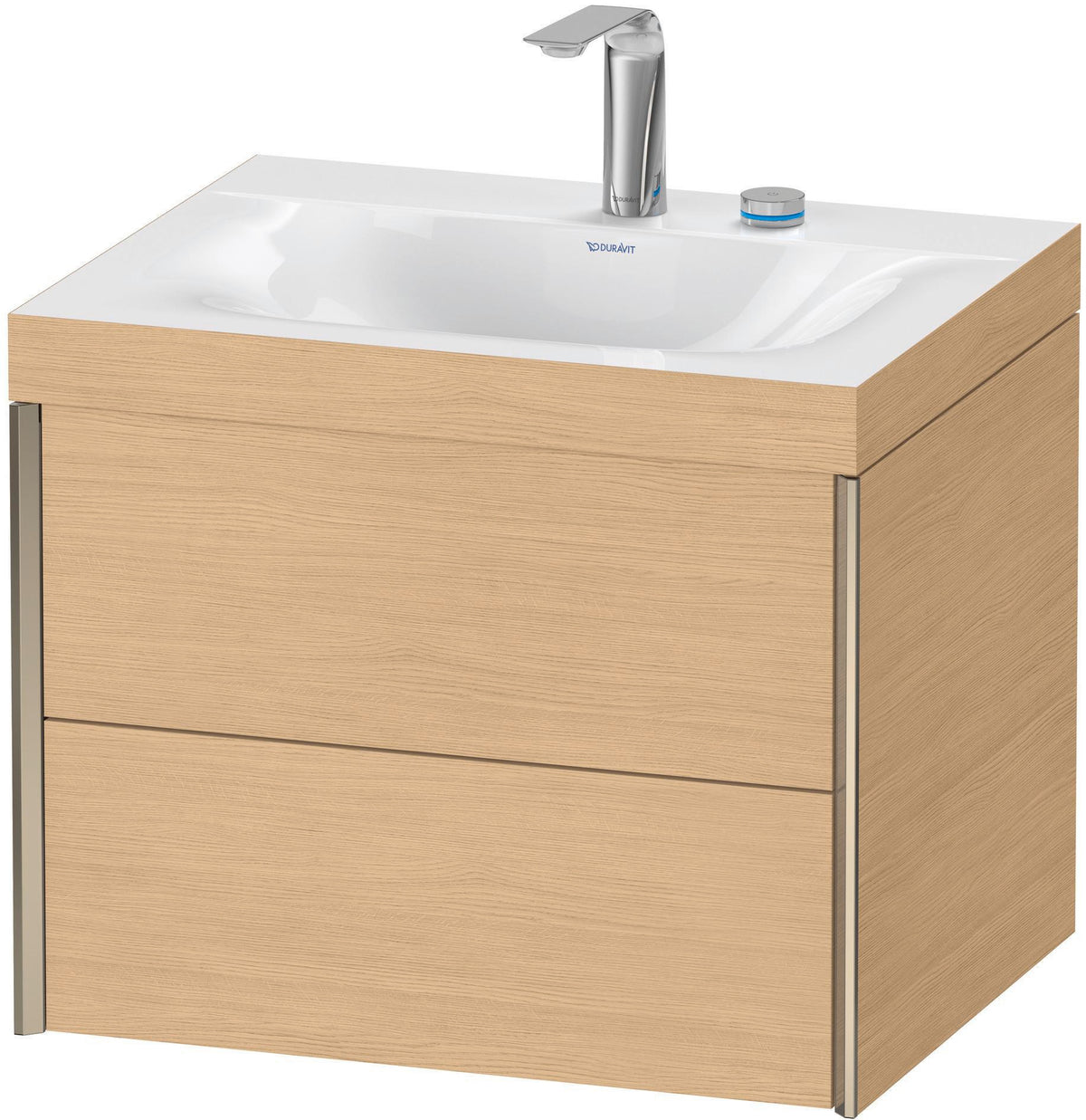 DURAVIT XViu c-bonded Waschtischunterschrank 2 Schubkästen 600 mm Eiche Natur