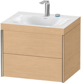 DURAVIT XViu c-bonded Waschtischunterschrank 2 Schubkästen 600 mm Eiche Natur