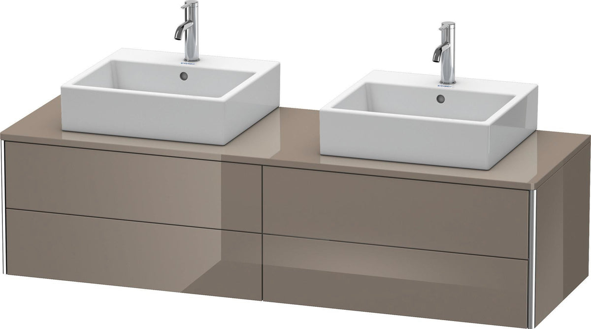 Duravit XSquare Waschtischunterbau 1600 mm betongrau matt, 4 Schubkästen, wandhängend
