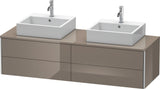 Duravit XSquare Waschtischunterbau 1600 mm betongrau matt, 4 Schubkästen, wandhängend