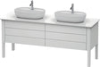 Duravit Luv Konsolenwaschtischunterbau bodenstehend 1733 mm weiß seidenmatt mit 2 Auszügen