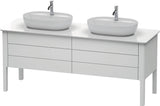 Duravit Luv Konsolenwaschtischunterbau bodenstehend 1733 mm weiß seidenmatt mit 2 Auszügen