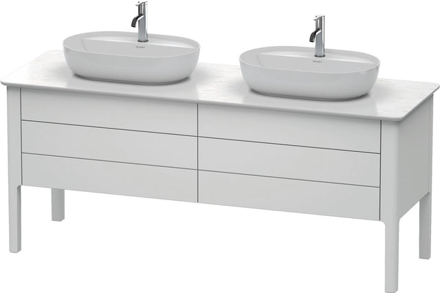 Duravit Luv Konsolenwaschtischunterbau bodenstehend 1733 mm weiß seidenmatt mit 2 Auszügen
