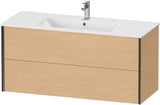 Duravit XViu Waschtischunterbau wandhängend 1210 mm, 2 Schubkästen, champagner matt/weiß matt