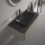Duravit Happy D.2 Konsolenwaschtischunterbau 1000 mm taupe supermatt mit Tip-On-Technik und LED-Innenbeleuchtung