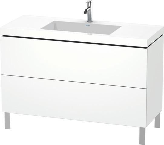 Duravit L-Cube Waschtischset 1200 mm mit Vero Air Möbelwaschtisch, bodenstehend, ohne Überlauf