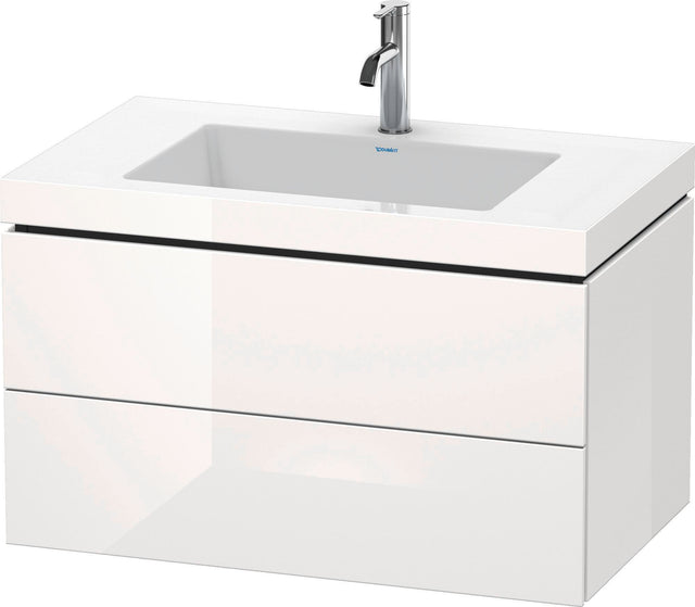 DURAVIT L-Cube c-bonded Waschtischset 800 mm mit Vero Air, 2 Schubkästen, Weiß Matt