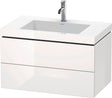 DURAVIT L-Cube c-bonded Waschtischunterbau 800 mm, 2 Schubkästen, Tip-on, weiß