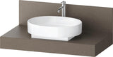 DURAVIT Balcoon Konsole 1000x550mm mit Ausschnitt mittig, Lava Struktur – Badmöbel