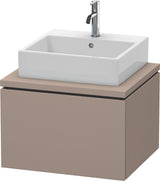 DURAVIT L-Cube Konsolenwaschtischunterbau 620 mm betongrau matt, 1 Auszug, wandhängend