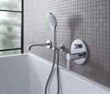 DURAVIT C.1 Wanneneinlauf 205 mm rund, Schwarz Matt, Wandmontage, mit Strahlregler