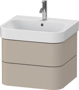 DURAVIT Happy D.2 Waschtischunterbau 575 mm, 2 Schubkästen, Tip-On, Taupe supermatt