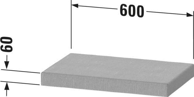 Duravit Happy D.2 Plus Sitzkissen 600x380x60 mm in Greige – Vinyl, passend zur Serie
