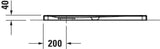 DURAVIT Tempano Duschwanne 900x750x40 mm Weiß mit Antislip – rechteckig, flacher Einbau
