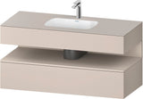 DURAVIT Qatego Studio F. A. Porsche Einbauwaschtisch mit Konsolenwaschtischunterbau 1200 mm Weiß Matt